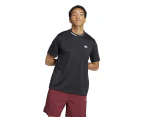 Adidas Men's Varsity Mesh Back Short Sleeve Tee / T-Shirt / Tshirt - Black