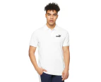 Puma Men's Essential Piqué Collar Polo - White/Black