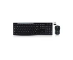 Logitech MK270 Wireless Keyboard Mouse Combo 2.4GHz Ergonomic Wireless Keyboard Mouse Set with 8 Multimedia Keys for PC Laptop