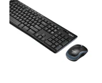 Logitech MK270 Wireless Keyboard Mouse Combo 2.4GHz Ergonomic Wireless Keyboard Mouse Set with 8 Multimedia Keys for PC Laptop