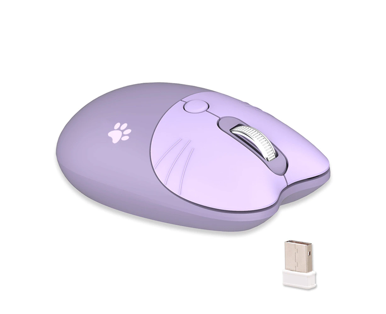 Mofii M3 2.4G Wireless Mouse Ergonomic Office Mice 3-gear Adjustable DPI Auto Sleep Low Noise for Desktop Computer Laptop Purple