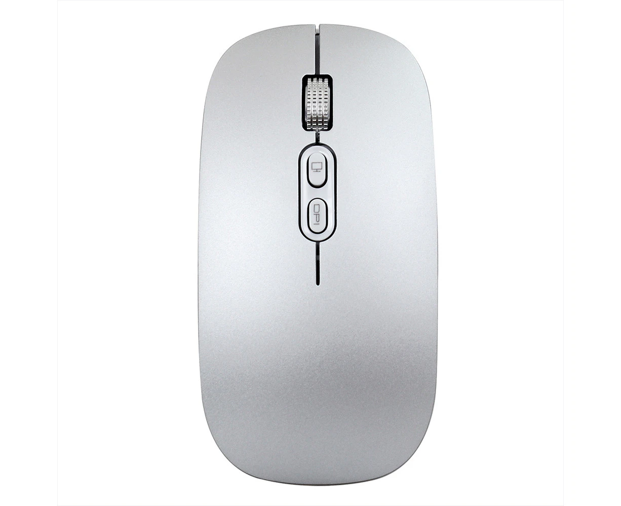 M103 Rechargeable Wireless Mouse 2.4G Wireless Mouse Ultra-thin Mute Mouse 3 Adjustable DPI Built-in 500mAh Battery Sliver