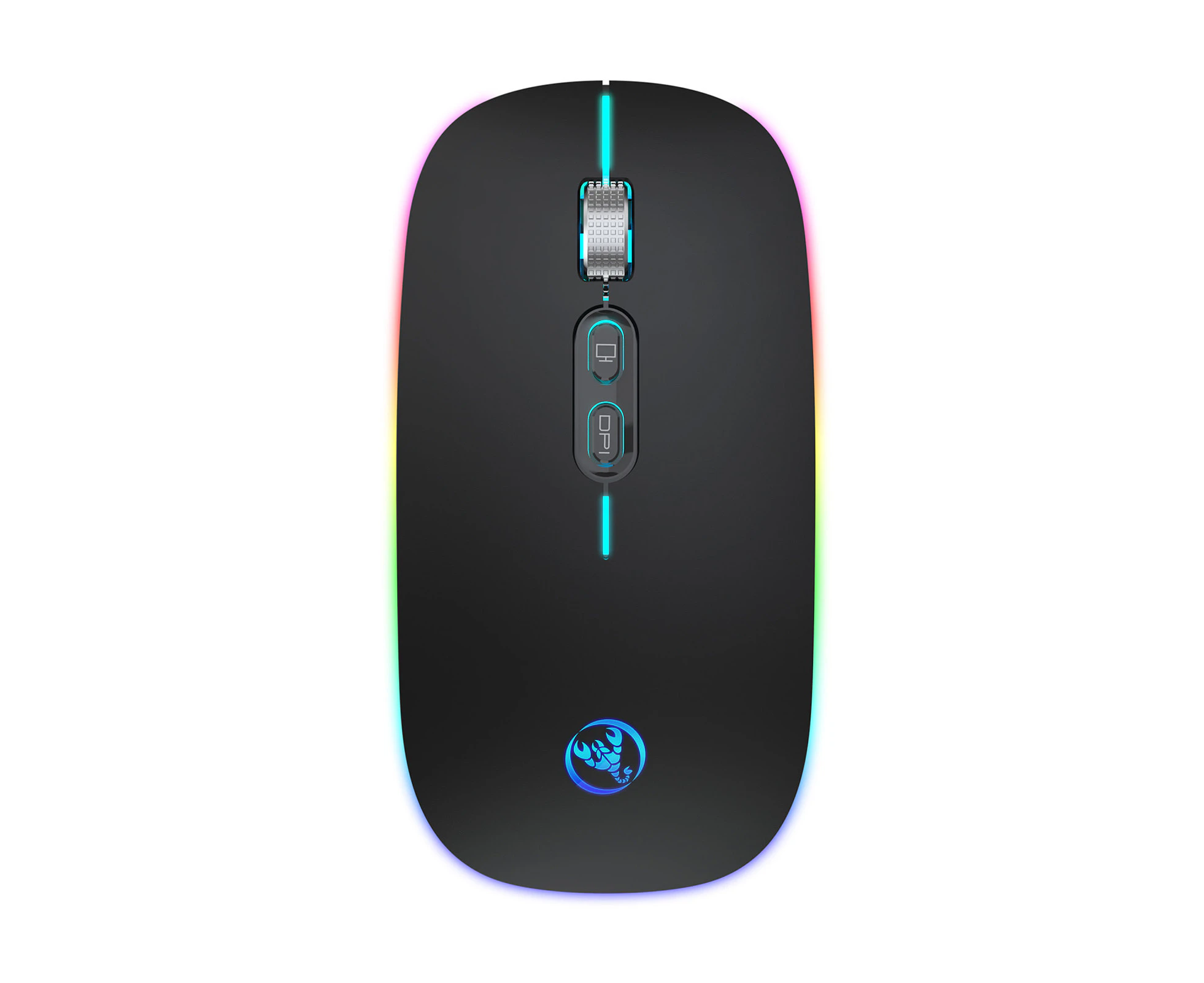 HXSJ 2.4G+BT5.1 Dual-mode Wireless Mouse 3 Adjustable DPI Built-in 500mAh Rechargeable Lithium Battery Ergonomic Office Mice