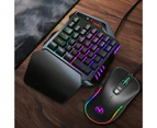 One Handed Gaming Keyboard And Mouse Combo V500 RGB Gaming Keypads And J300 Gaming Mouse Gaming Keypad Wired Gaming Keyboard with 2 USB Ports