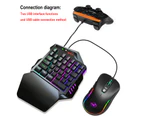 One Handed Gaming Keyboard And Mouse Combo V500 RGB Gaming Keypads And J300 Gaming Mouse Gaming Keypad Wired Gaming Keyboard with 2 USB Ports