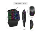 One Handed Gaming Keyboard And Mouse Combo V500 RGB Gaming Keypads And J300 Gaming Mouse Gaming Keypad Wired Gaming Keyboard with 2 USB Ports