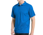 Plain Polo Shirts Solid Colour Golf Shirt Short Sleeve Pique Classic Fit Cool Dry - Electric Blue