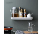 Wall Mounted Ventilated Storage Rack Grey Strong Bearing Modern Shelf for Bathroom (No Towel Rod)