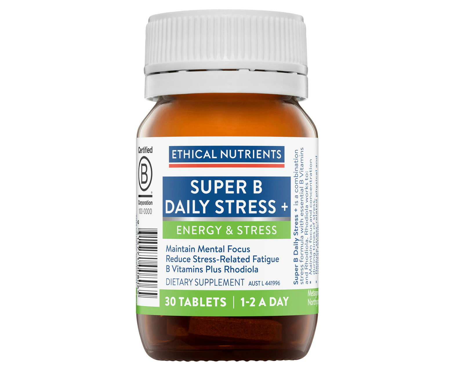 Ethical Nutrients Super B Daily Stress + 30 Tablets