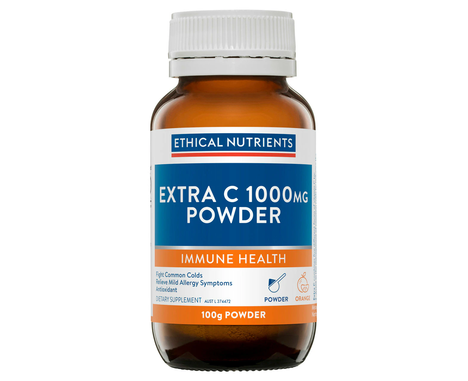 Ethical Nutrients Extra C 1000mg Powder Orange 100g