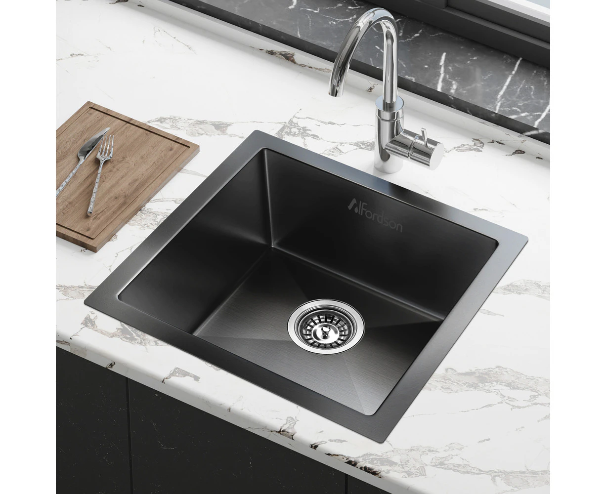 ALFORDSON Kitchen Sink Stainless Steel Basin 440X440MM Black