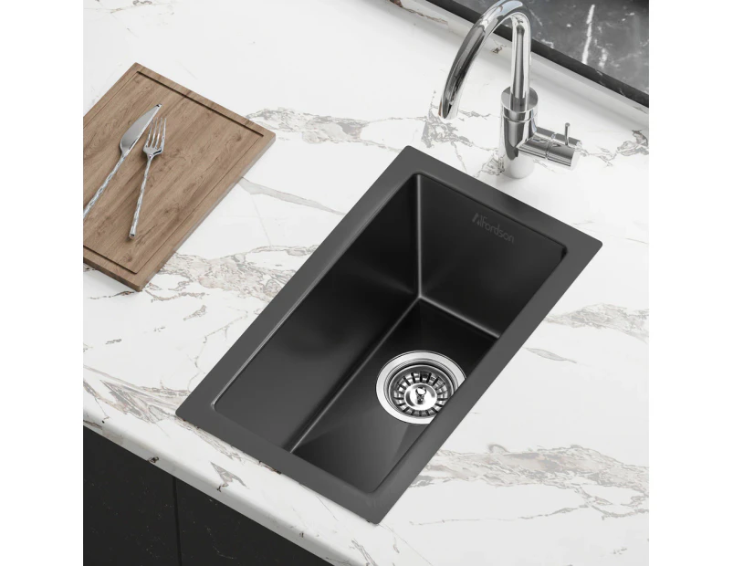 ALFORDSON Kitchen Sink Stainless Steel Basin 250X450MM Black