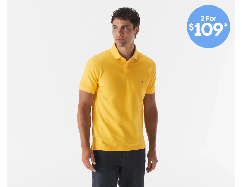 Tommy Hilfiger Men's Stretch Regular Fit Polo Shirt - Warm Yellow