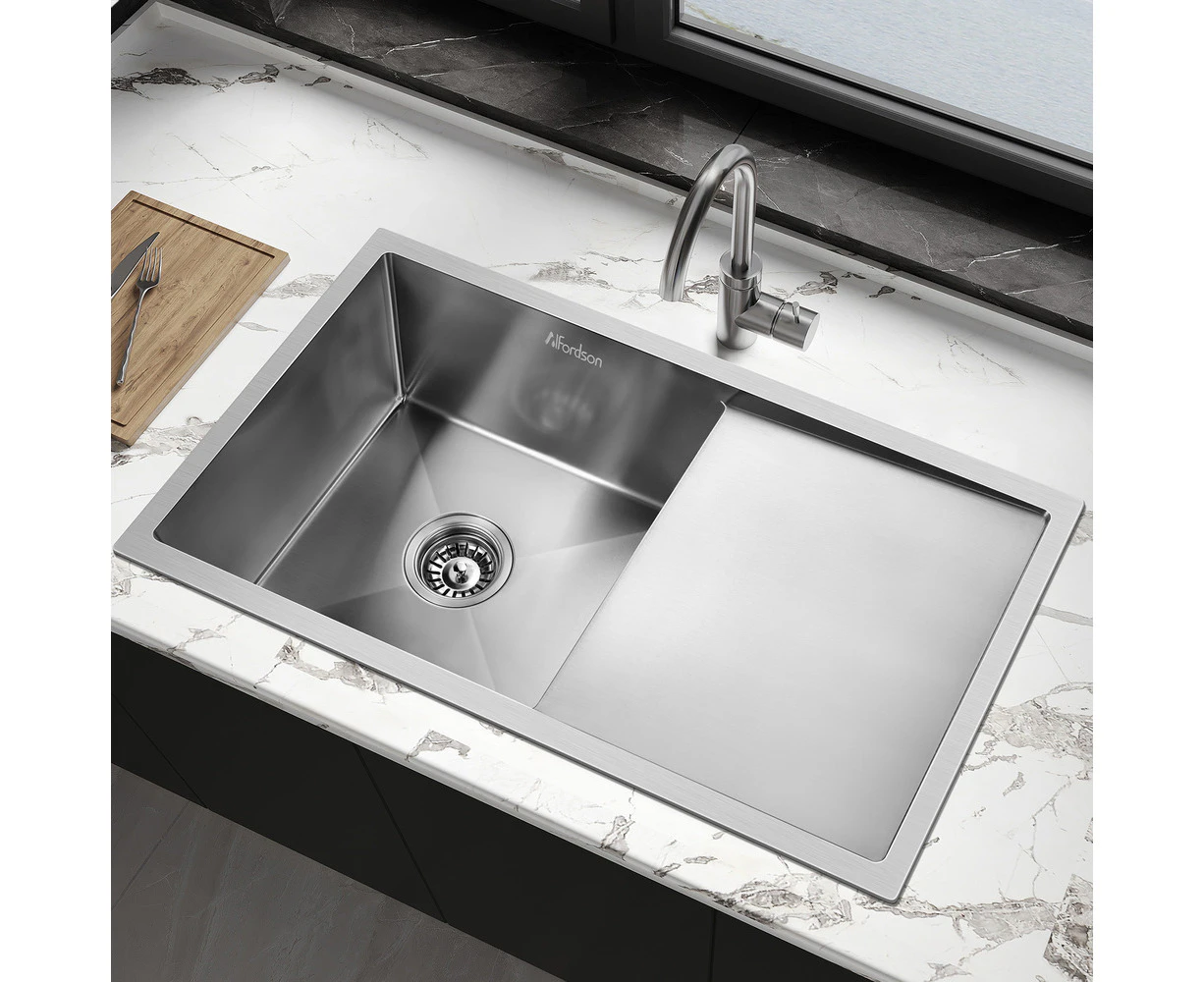 ALFORDSON Kitchen Sink Stainless Steel Basin 870X450MM