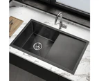 ALFORDSON Kitchen Sink Stainless Steel Basin 870X450MM Black