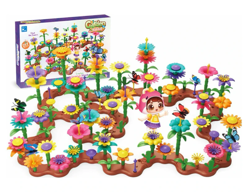 272Pcs Flower Garden Building Toy for Girls, Garden Building Sets Educational Activity STEM Toys, Preschool Educational Gardening Toys