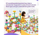 272Pcs Flower Garden Building Toy for Girls, Garden Building Sets Educational Activity STEM Toys, Preschool Educational Gardening Toys