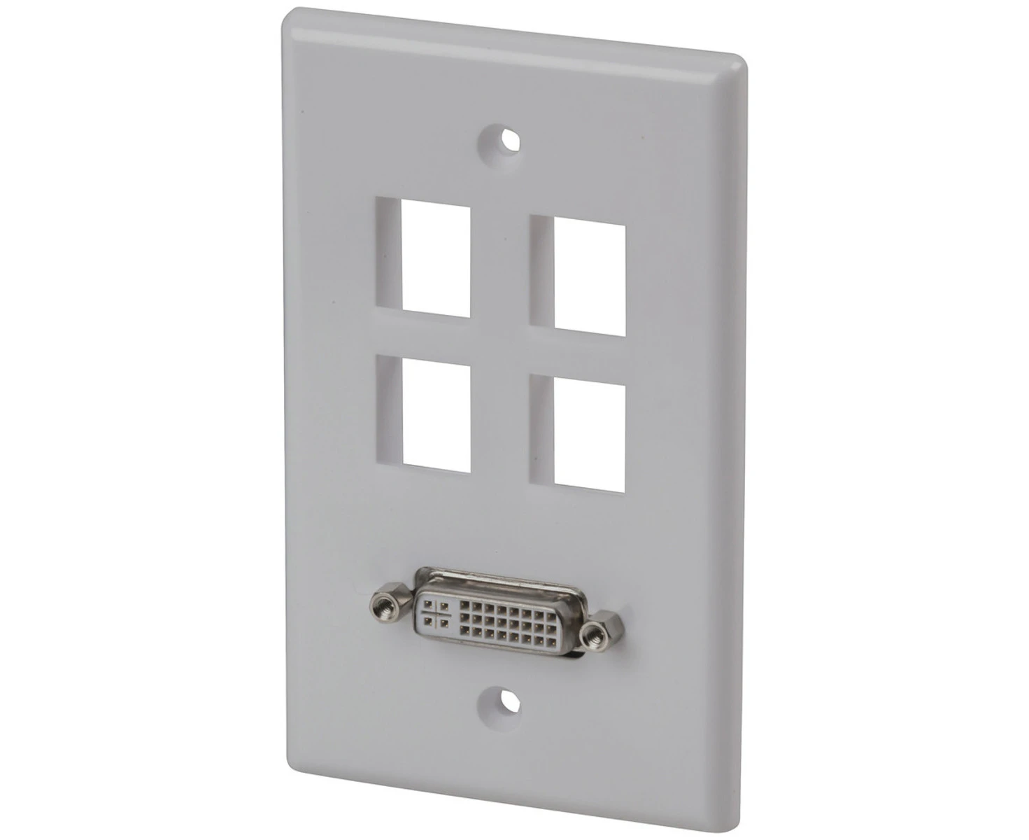 DVI Wall Plate Socket With 4 Keystone Ports