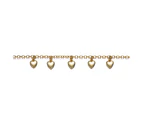 GiGiGirl 14K Gold Plated Heart Charms Bracelet