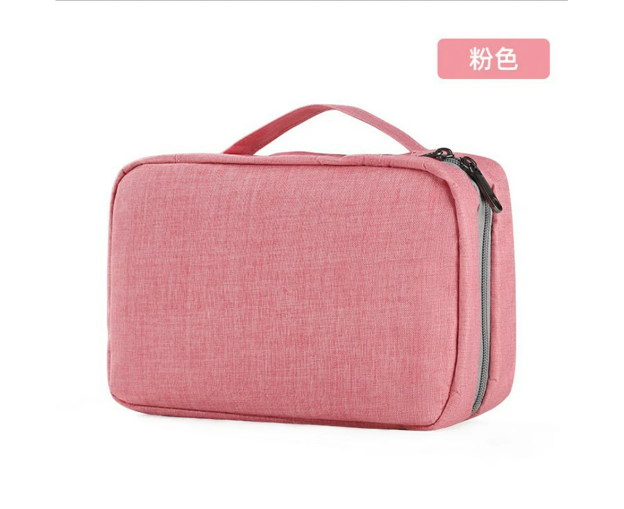 LOYOUTH Strength Factory Travel Waterproof Toilet Bag Storage Bag Men's and Women's Portable Folding Toilet Bag Portable Cosmetic Bag Pink