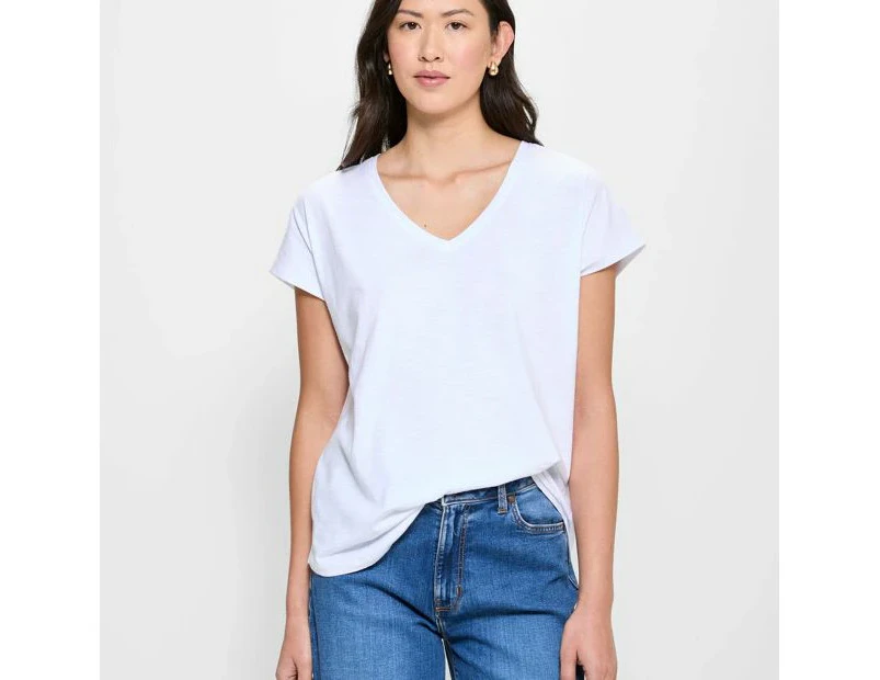 Target Australian Cotton V-Neck Slub T-Shirt