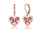 GiGiGirl 18K Rose Gold Plated Heart Dangle Earrings