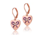 GiGiGirl 18K Rose Gold Plated Heart Dangle Earrings