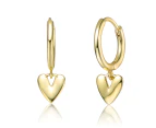 GiGiGirl 14k Gold Plated Heart Dangling Earrings