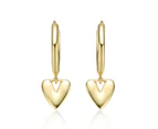 GiGiGirl 14k Gold Plated Heart Dangling Earrings