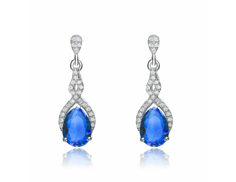 Genevive Cubic Zirconia Teardrop Earrings