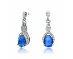 Genevive Cubic Zirconia Teardrop Earrings