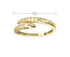 Rachel Glauber 14k Gold Plated Emerald Serpent Bracelet