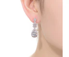 Genevive Elegant Sterling Silver Drop Earrings