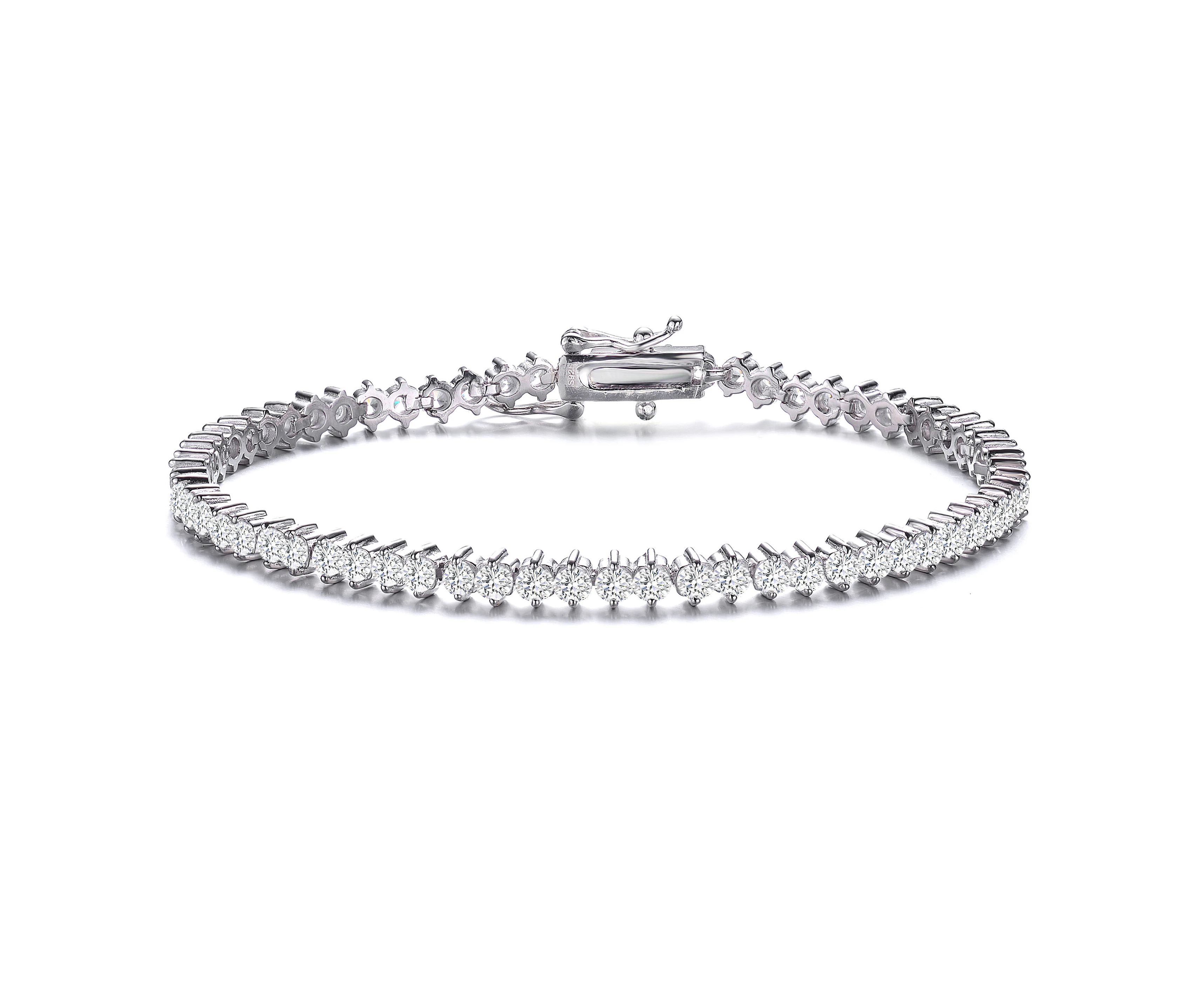 Genevive Sterling Silver Tennis Bracelet