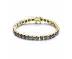 Genevive Sterling Silver 14K Gold-Plated Tennis Bracelet