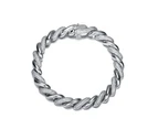 Genevive Sterling Silver Wavy Twisted Bracelet