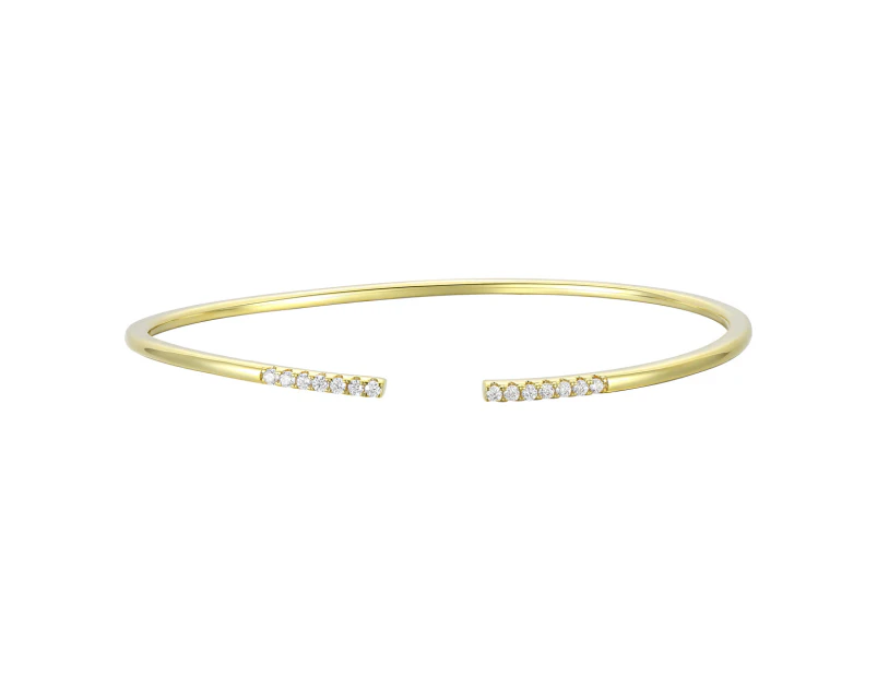 Rachel Glauber 14K Gold Plated Cuff Bracelet