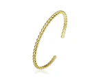 Rachel Glauber 14K Gold Plated Cuff Bracelet