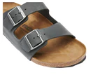 Birkenstock Unisex Arizona Oiled Leather Regular Fit Sandals - Black