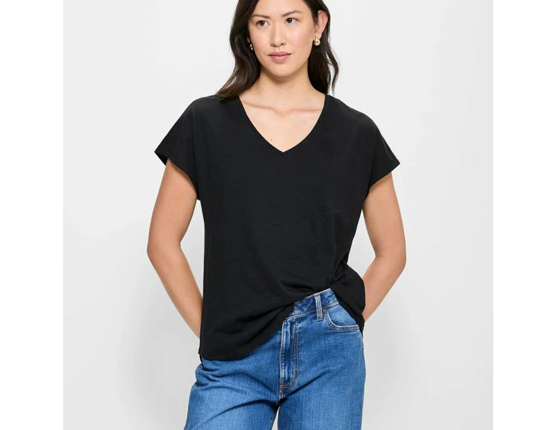 Target Australian Cotton V-Neck Slub T-Shirt