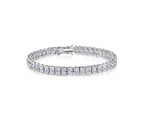 Genevive Sterling Silver Tennis Bracelet