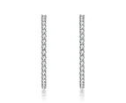 Rachel Glauber White Gold Plated Hoop Earrings