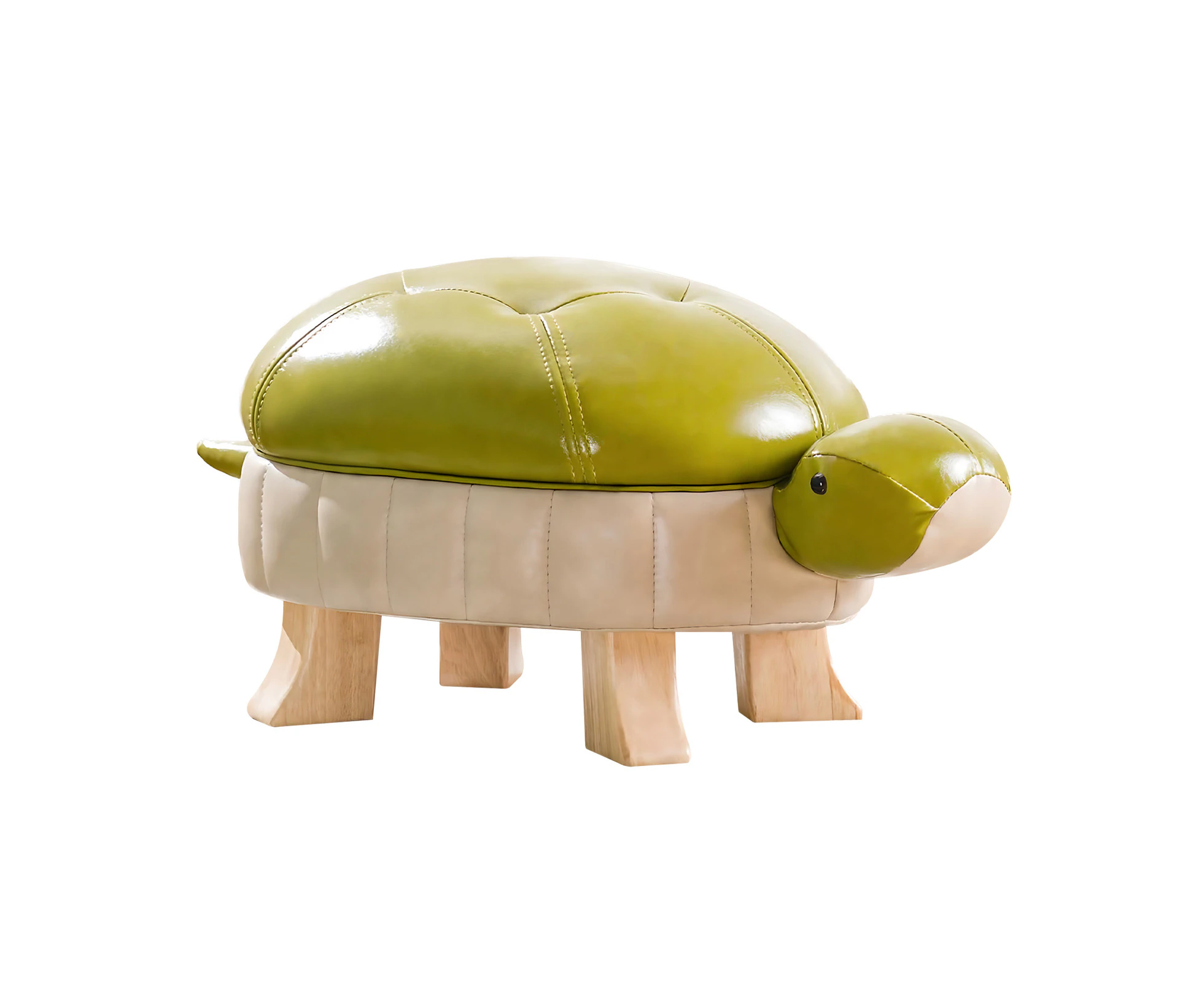 Tubby Kids Storage Ottoman Seat Foot Rest Stool Bedroom Turtle Chair Leather Seat