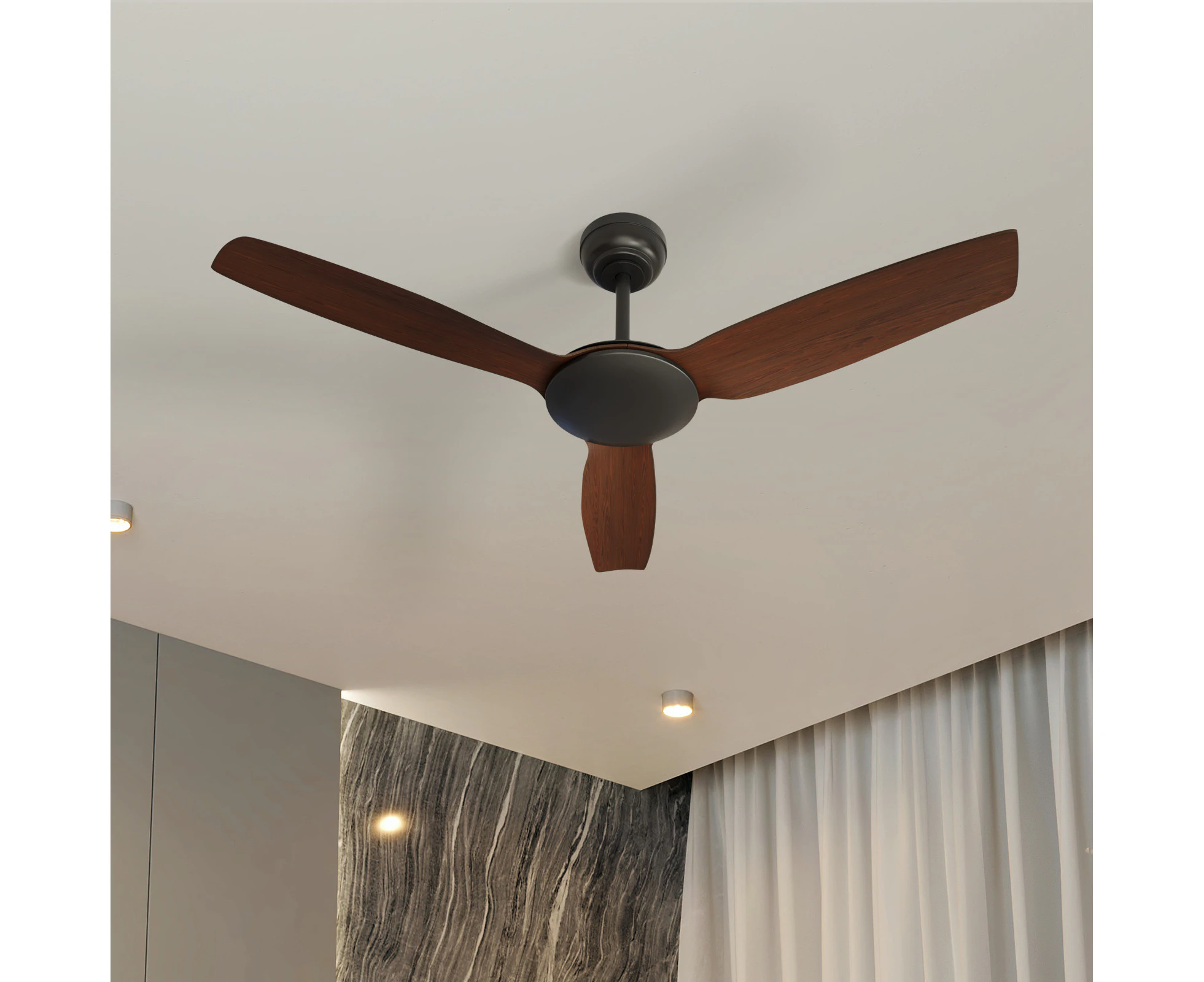 Vevare 52'' Ceiling Fan DC Motor 3 ABS Blades with Remote Control Timer Wood