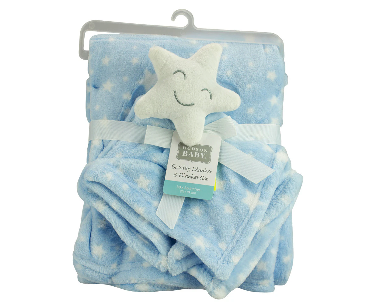 Baby Bed Time Essentials Blanket Security Blanket Blue Colour With Star Design