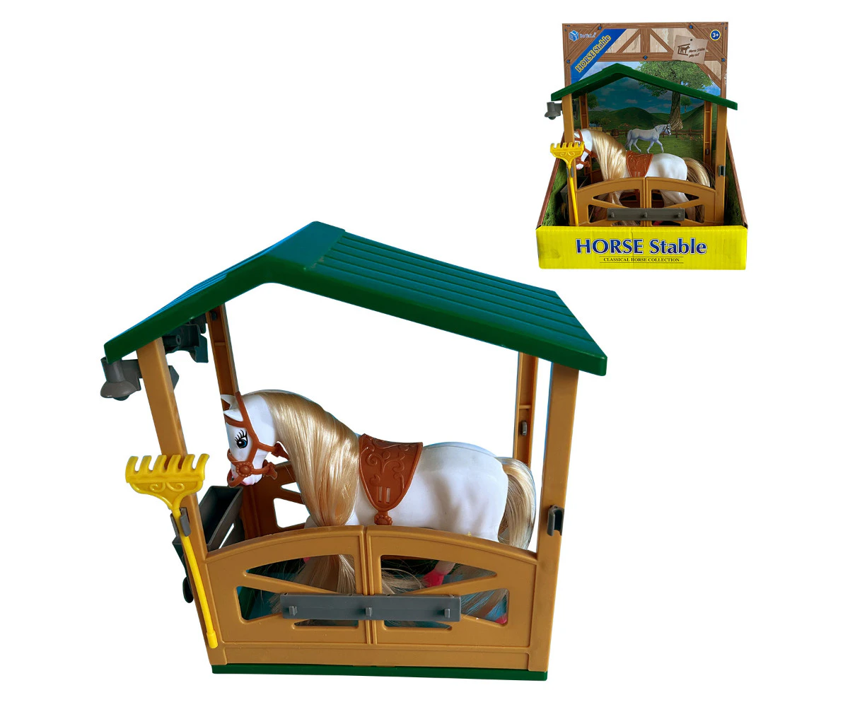 Kids Classic Horse Collection Horse Stable With Horse 19.5 x 12 x 25cm