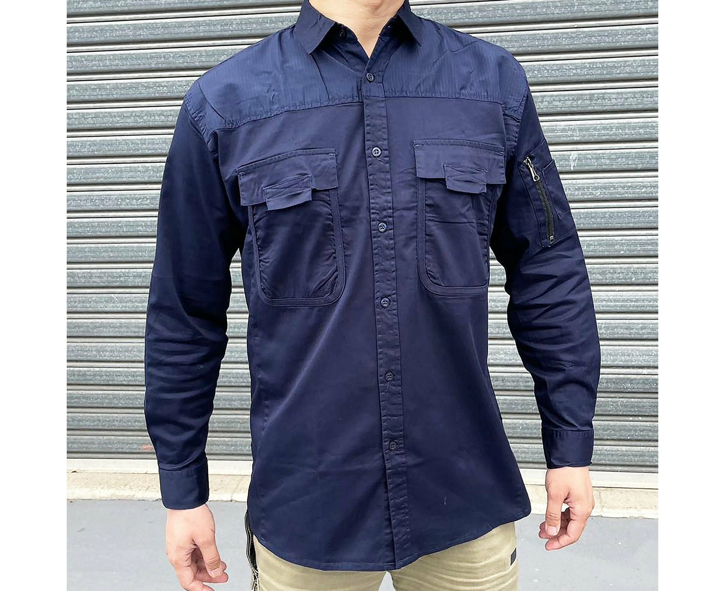 Big Bee Men's Work Shirts, Stretch Cotton