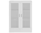 vidaXL Vitrine Cabinet White 82.5x30.5x115 cm Engineered Wood