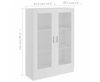 vidaXL Vitrine Cabinet White 82.5x30.5x115 cm Engineered Wood