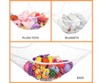 Jumbo Toy Hammock Stuffed Animals and Toy Storage Hammock Net 70" Wall Sling Corner Extra Large Kids Children Mesh Toy Net Organizer